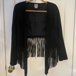 Haute Hippie Black Suede Fridge Jacket